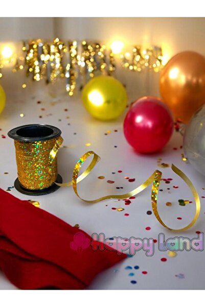 Happyland الرافية الصغيرة المعدنية الملونة باللون الذهبي - حزمة هدايا بالون ب...