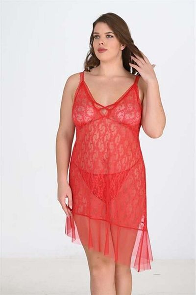 Aria's Closet Plus Size Red Nightgown