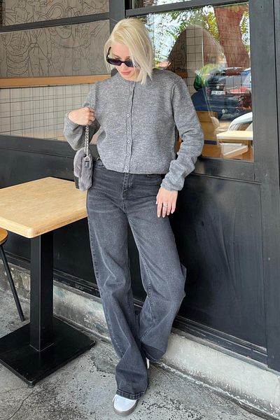 Madmext MG2151 Model Anthracite kötöttáru CarDigan - GombosD