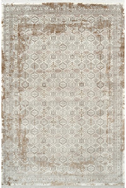 Royal Halı Diva DZ05A Krem Vizon Viskon Akrilik Yumuşak Dokulu Modern Halı Ka...