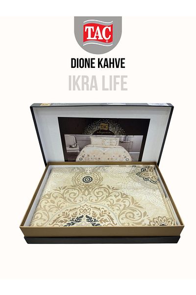 Taç Комплект двоен сатен за завивка Dione Coffee