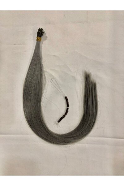 Eva Peruk Fiber Renkli Boncuk Kaynaklık Saç Gri 10 Adet Takım Boncuğu