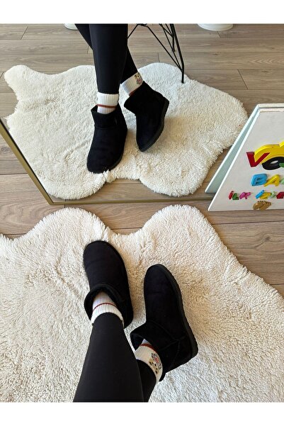 VOSVOSBABYSTORE Siyah Mini Yetişkin Süet Bot