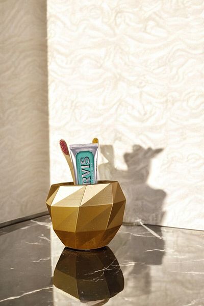 Evene Gold Colored Toothbrush Holder - Stand and Holder Model 20