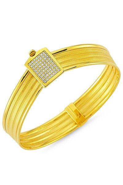 Sembol Gold Altın Hasır Kelepçe Üç Sıralı Kemer