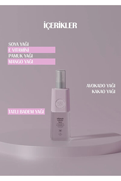 NISHLADY Ultimate Volume / Hacimlendirici Ve Dolgunlaştırıcı Serum / İnce Telli Zayıf Saçlara Yönelik 100 ML