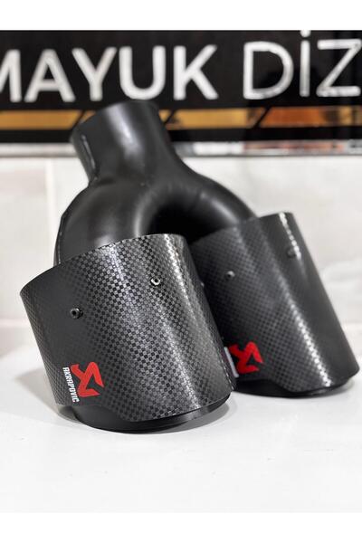 Akrapovic Çiftli 90MM Yandan Logolu İçi Siyah SOL Taraf Egzoz Ucu