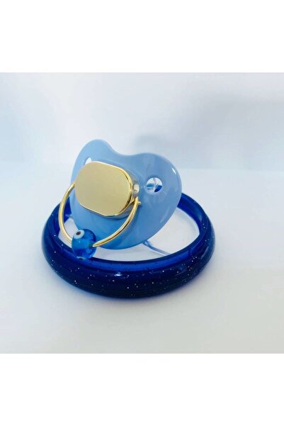 Sembol Gold Altın Emzik Mavi Nazarboncuk 14 Ayar
