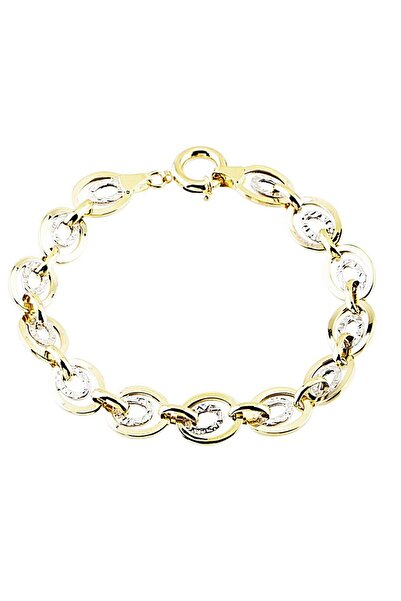 Sembol Gold Altın Bileklik Hallow Tasarım 14k Sarı Beyaz