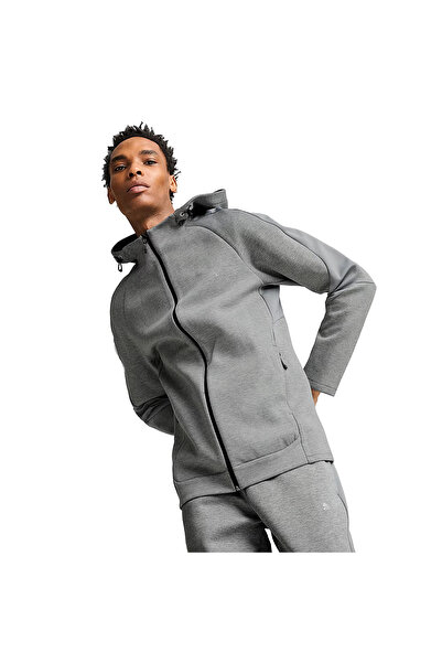 Puma Evostripe Full-Zip Erkek Gri Günlük Stil Sweatshirt 68170003
