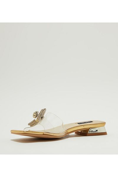 Nine West Women Gold Sandals