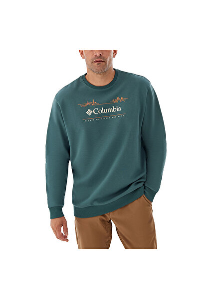 Columbia Nature And Back Crew Erkek Yeşil Outdoor Sweatshirt Cs0329-353