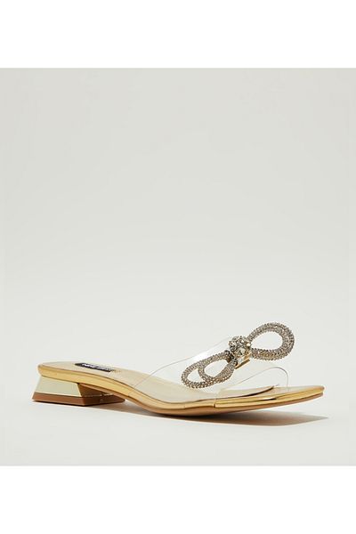 Nine West Women Gold Sandals