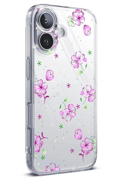 3GEN CASE İphone 16 Uyumlu Desenli Şeffaf Silikon Kılıf