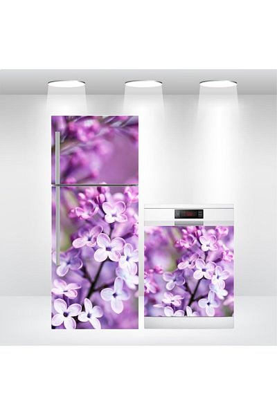 Bigaimaj Capac pentru frigider și mașină de spălat vase acoperit cu folie liliac-violet