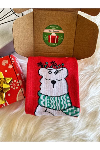 fethi mekik 1 Pair Boxed Unisex New Year Christmas Christmas Socks