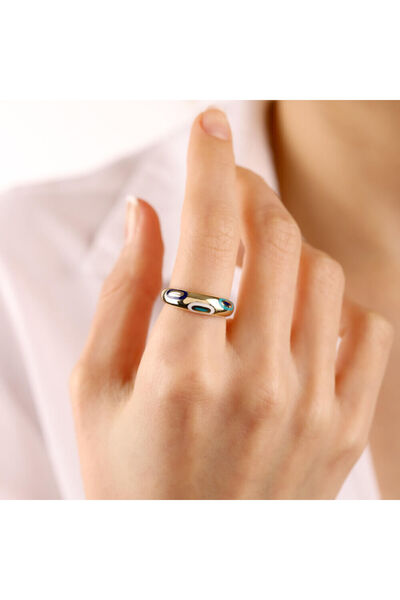 Sembol Gold 14 Ayar Altın Nazar Yüzük Mineli