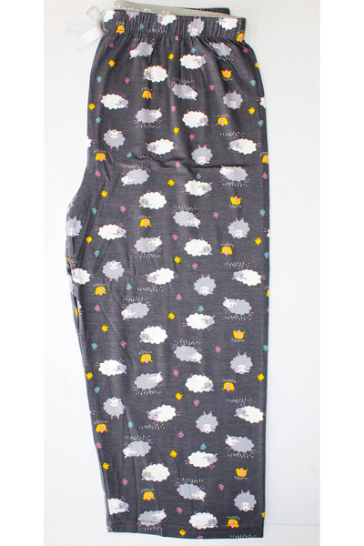 Made By me Pantaloni de pijama pentru femei Capri Boy din țesătură modal de lux cu talie înaltă - Îmbrăcăminte pentru casă cu estetică modernă