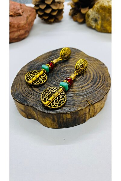 Porsuk Alternatif Handmade Brass Apparatus ,Brass Clip Czech Glass Women's Ea...
