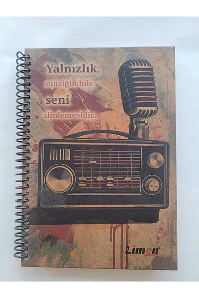 LİMON DEFTER 80 ورقة من كتاب الليمون الحلزوني - غلاف كرافت صلب، خطوط مقاس 14 × 20