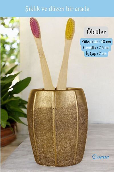 Evene Toothbrush Holder Toothbrush Holder Toothbrush Stand Toothbrush Holder Gold Antique Model 13
