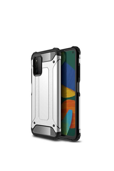 noktaks Case for Samsung Galaxy A03S Case Double Layer Tank Color Silicone Cover