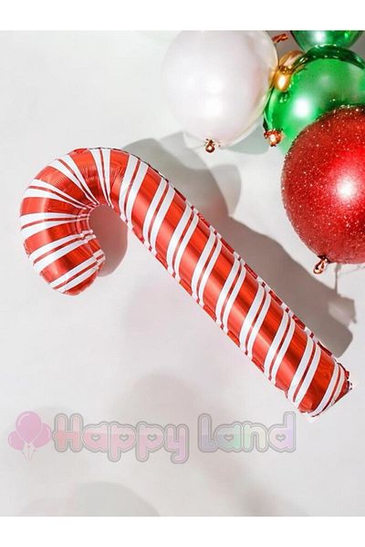 Happyland Christmas Walking Stick Candy Cane Foil Balloon Large Size 59 Inch 150 cm 1 Piece Christmas Balloon