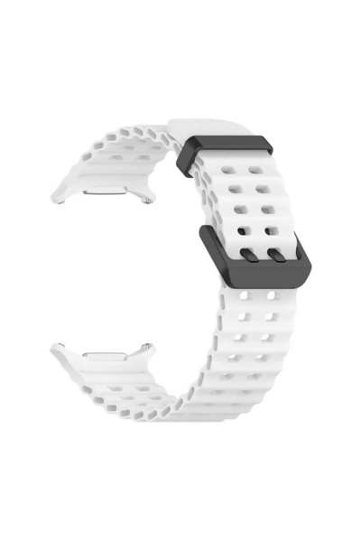 Tagomoon Samsung Galaxy Watch Ultra 47mm Ile Uyumlu Kordon Dalgalı Delikli Me...