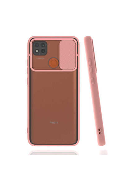noktaks Xiaomi Redmi 9c Kılıf Kamera Sürgü Mat Arka Yüzey Renkli Çerçeve Lens...