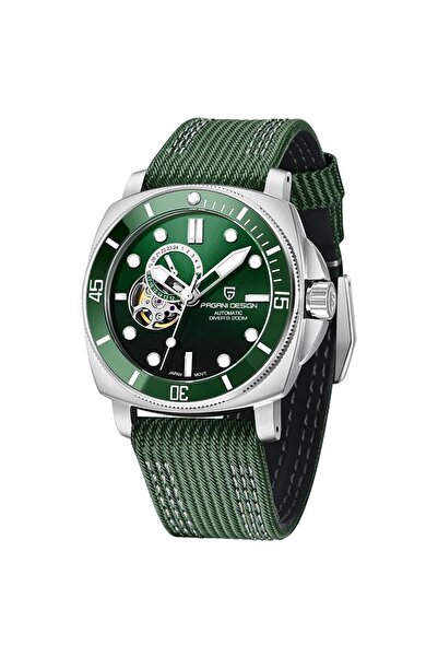 Pagani design PD-1736 Erkek 200M Su Geçirmez Otomatik Mekanik Saat Safir Kristal Seramik Çerçeveli Işıklı Saati