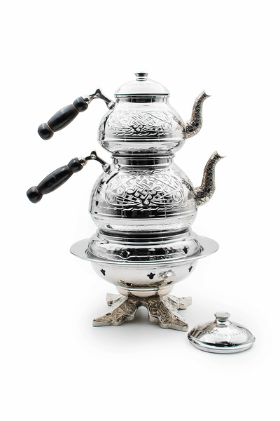 ANTEPSEPETİ Copper Embroidered Tea Rocket & Balcon Sefasi