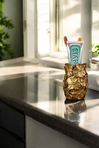 Evene Gold Antique Colored Toothbrush Holder - Stand and Holder Model 16