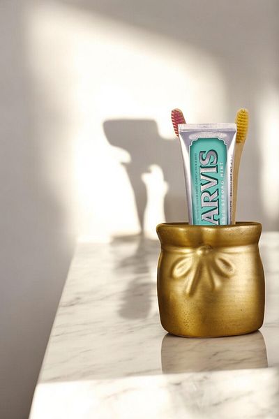 Evene Gold Antique Model 8 - Toothbrush Holder, Toothbrush Holder and Holder Stand
