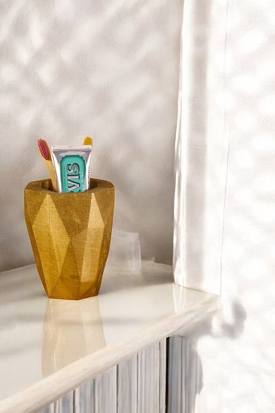 Evene Gold Colored Toothbrush Holder - Stand and Holder Model 19