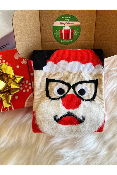 fethi mekik 1 Pair Boxed Unisex New Year Christmas Christmas Socks