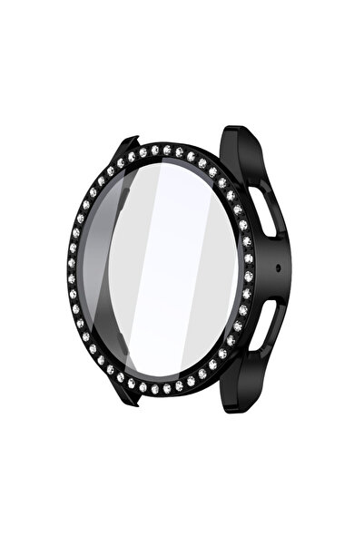 Techmaster Samsung Galaxy Watch 4 5 6 7 FE 40mm Uyumlu Parlak Taşlı Ekran Kas...