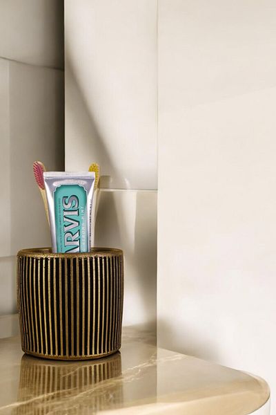 Evene Gold Antique Colored Toothbrush Holder - Countertop Model 1