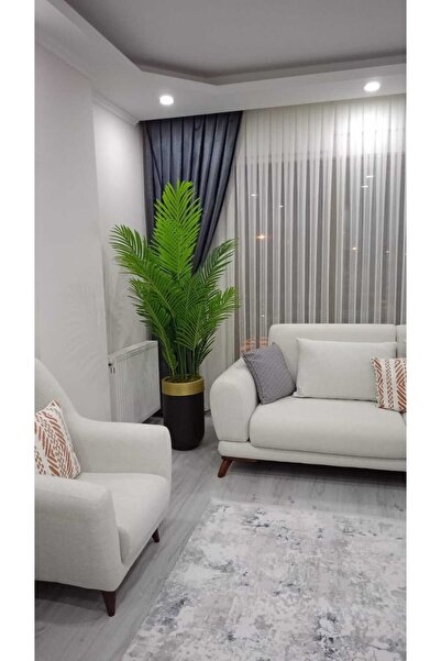 İremÇiçekçilik Yapay Çiçek Uygula 180 Cm 14 Yaprak Yapay Ağaç Metal Saksıda Y...