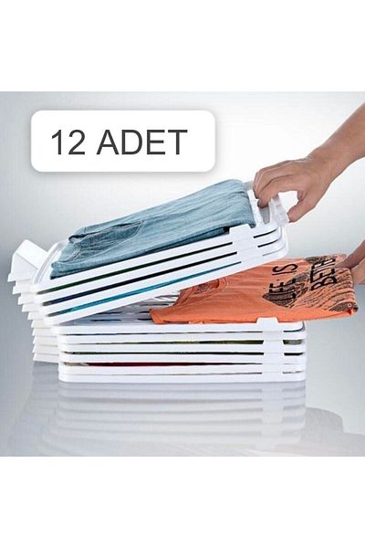 BRAVES 12 Pcs Practical Closet Inside T-Shirt, Shirt, Dress and Pants Organizer Rack Organizer