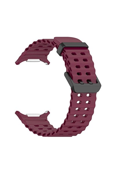 Tagomoon Samsung Galaxy Watch Ultra 47mm Ile Uyumlu Kordon Dalgalı Delikli Me...