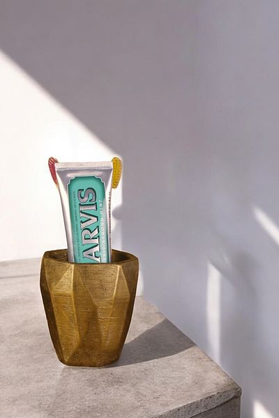 Evene Gold Antique Colored Toothbrush Holder - Countertop Model 2