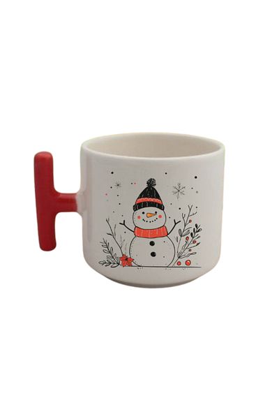 lili hediyelik Snowman Printed Coffee Cup Mug Cup Christmas New Year Gift