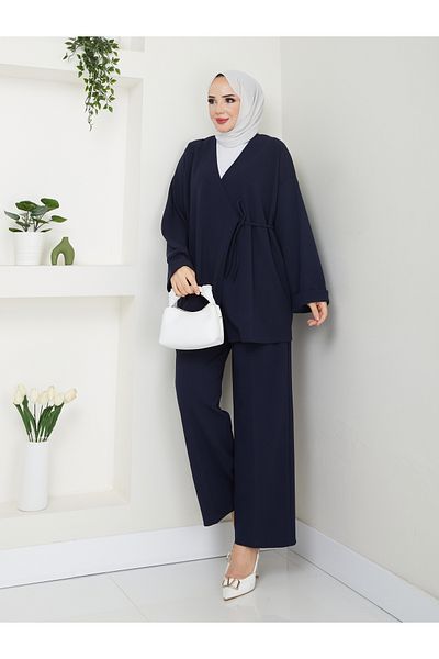 MODA MAÇKA PARK Scuba Crep Kimono Double Suit