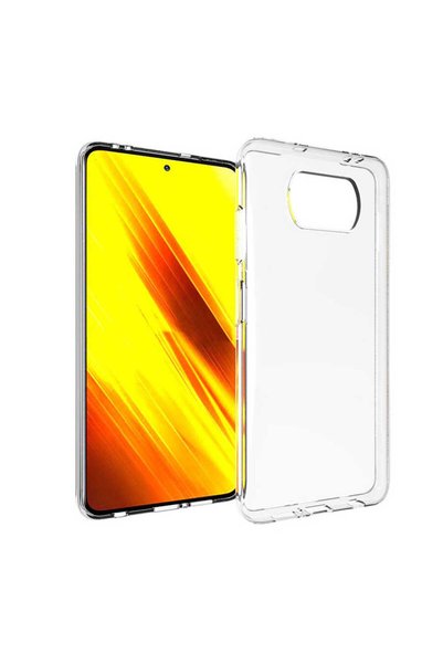 kilifone Xiaomi Poco X3 - حافظة شفافة ناعمة ونحيفة من السيليكون الفائق - شفافة