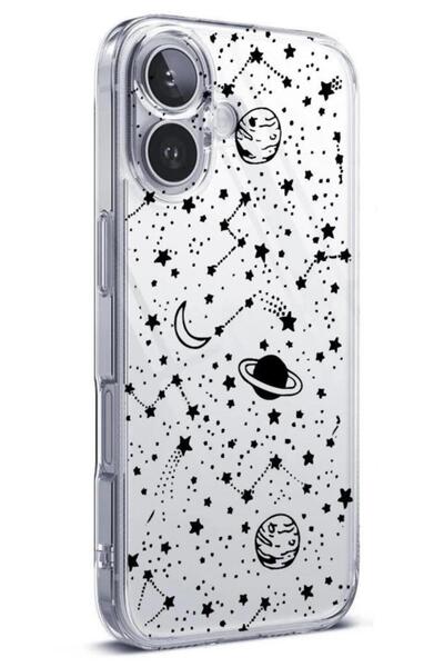 3GEN CASE İphone 16 Plus Uyumlu Desenli (Kamera Korumalı) Şeffaf Silikon Kılıf