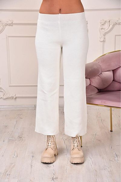 Yakalaa Women's Thick Winter Comfortable Fit Wide Leg Comfort Elastic Waist Knitwear Trousers