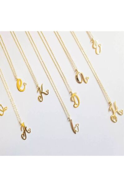 Sembol Gold Altın Harf Kolye Kalp Form 14K