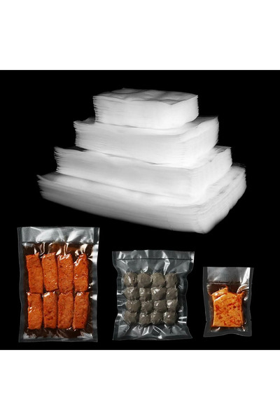 HG Tedarik 15x20 Cm, 25 Adet Ev Tipi Tırtıklı Vakum Makinesi Poşeti