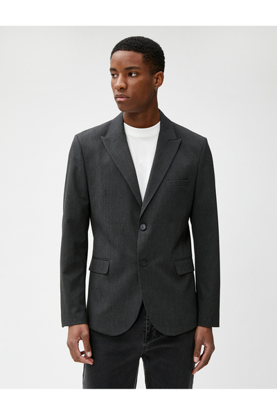 Koton Slim Fit blézerkabát gombrészletekkel