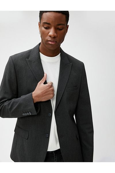 Koton Blazer Jacket Slim Fit s detailem na knoflík